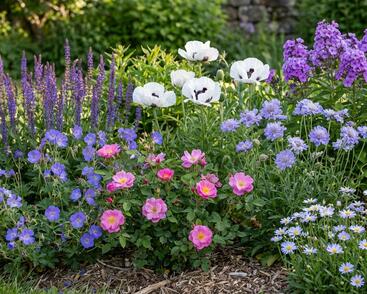 Trvalkový záhon na slunce Venkovská zahrada