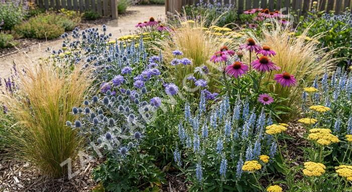 Trvalkový záhon na slunce Zahrada se svahem - Zahrada se svahem