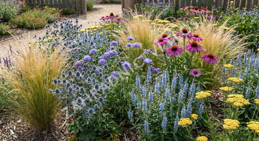 Trvalkový záhon na slunce Zahrada se svahem - Zahrada se svahem