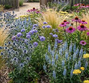 Trvalkový záhon na slunce Zahrada se svahem