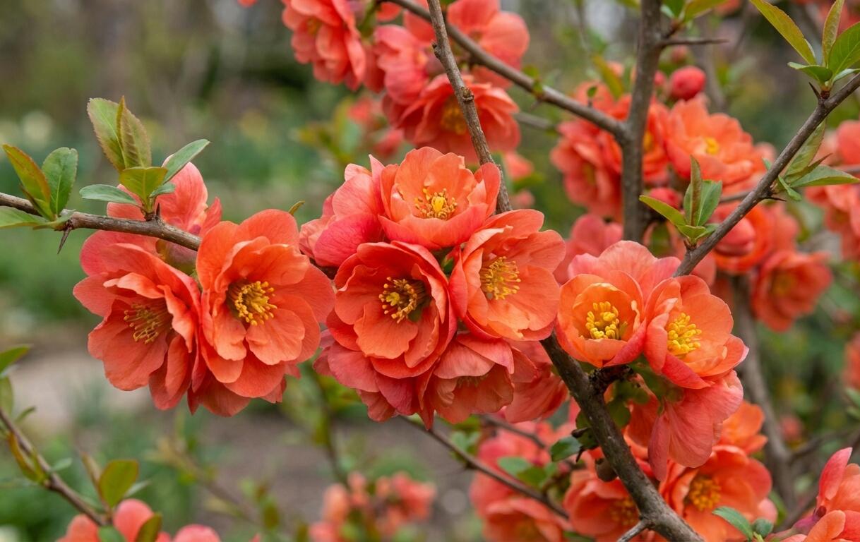 Kdoulovec lahvicovitý 'Mango Storm' - Chaenomeles speciosa 'Mango Storm'