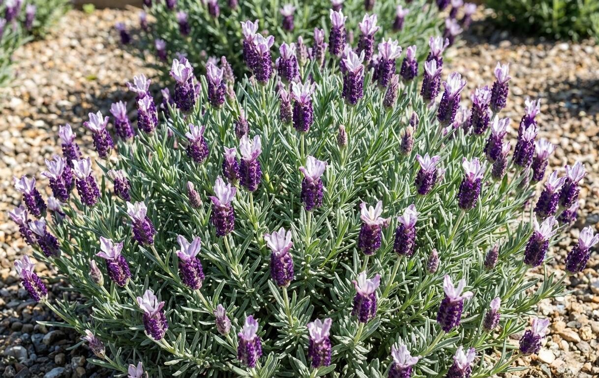 Levandule korunkatá 'Lovendula Compact Silver Bicolor' - Lavandula stoechas 'Lovendula Compact Silver Bicolor'