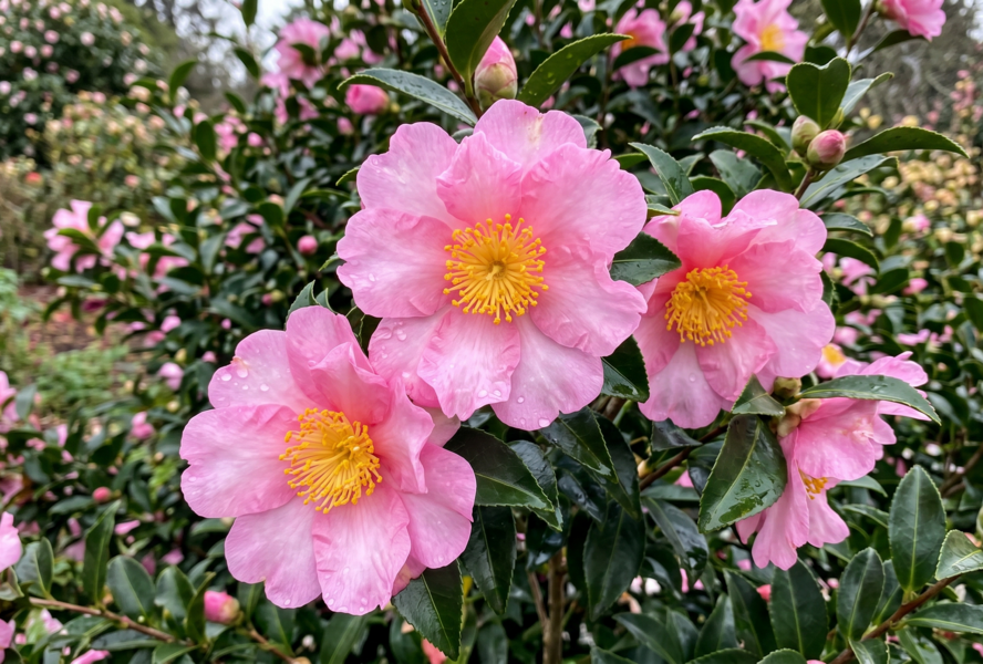 Kamélie sazanka 'Cleopatra' - Camellia sasanqua 'Cleopatra'