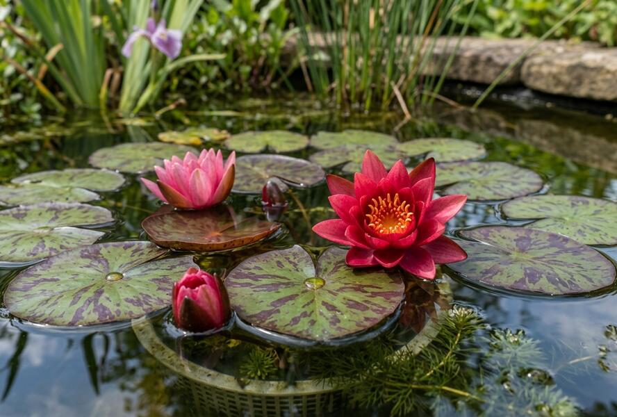 Leknín 'Pygmaea Rubra' - Nymphaea 'Pygmaea Rubra'