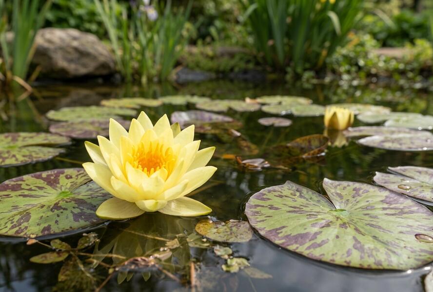 Leknín 'Marliacea Chromatella' - Nymphaea 'Marliacea Chromatella'