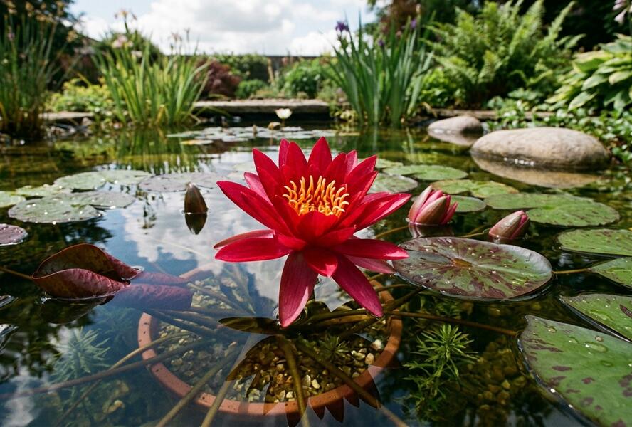 Leknín 'Perry's Red Glow' - Nymphaea 'Perry's Red Glow'