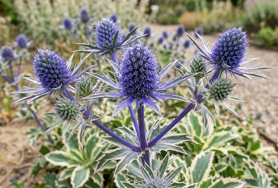 Máčka plocholistá 'Jade Frost' - Eryngium planum 'Jade Frost'