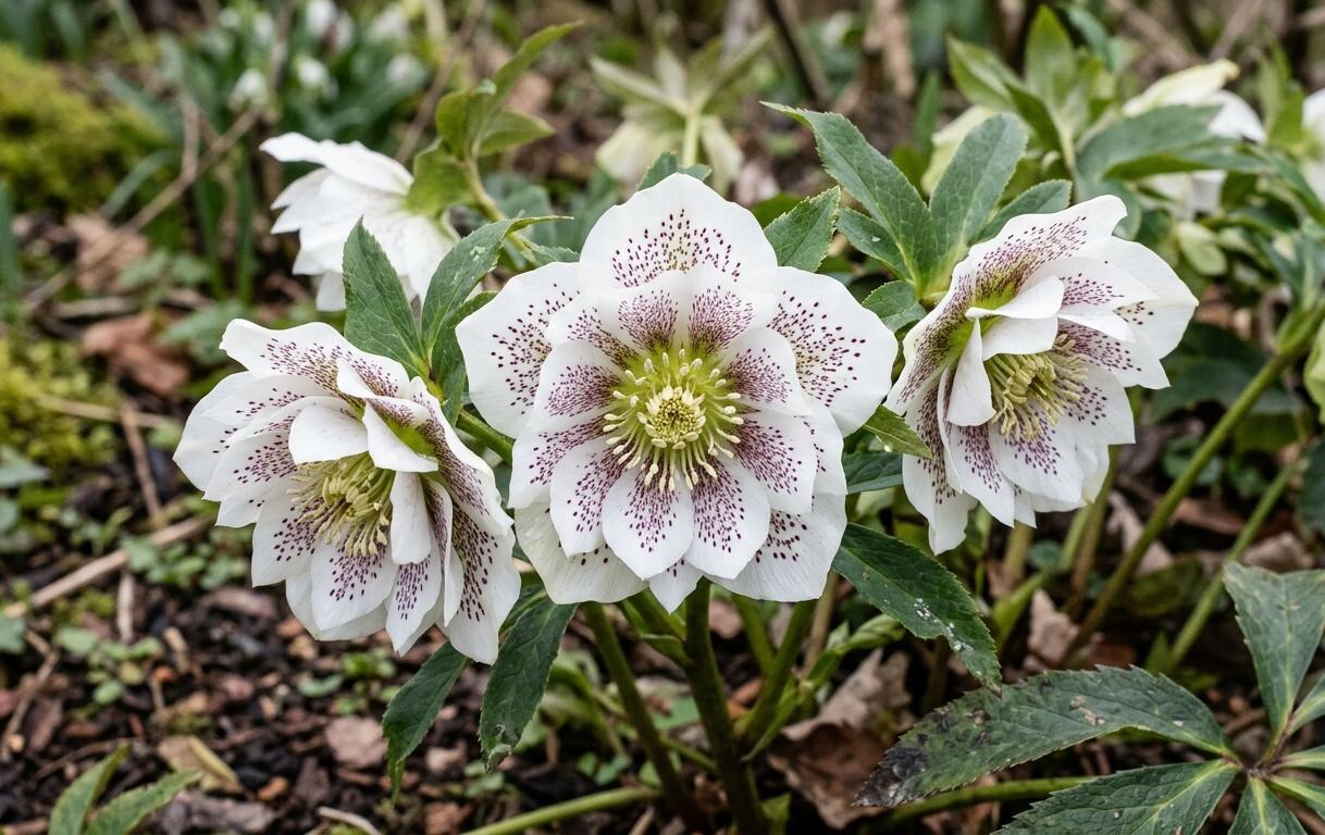 Čemeřice východní 'Double Ellen White Spotted' - Helleborus orientalis 'Double Ellen White Spotted'