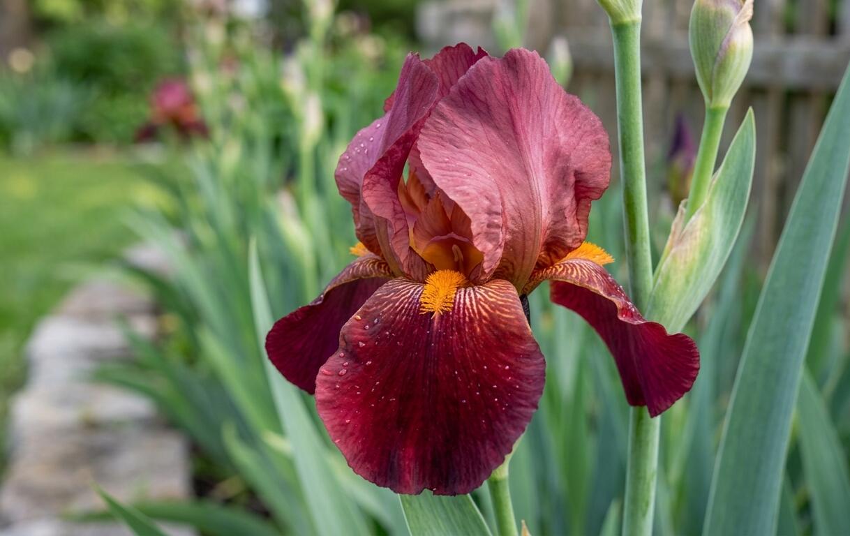 Kosatec německý 'Red Orchid' - Iris barbata-elatior 'Red Orchid'