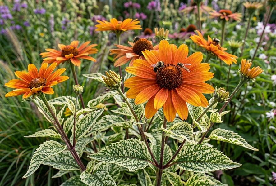 Janeba drsná 'Orange Marble' - Heliopsis helianthoides 'Orange Marble'