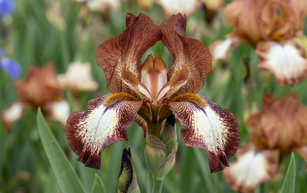 Kosatec německý 'Rimfire' - Iris barbata-elatior 'Rimfire'