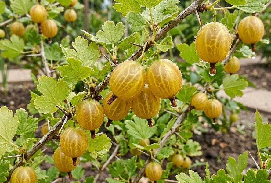 Angrešt žlutý 'Crispa Goldling' - Grossularia uva-crispa 'Crispa Goldling'