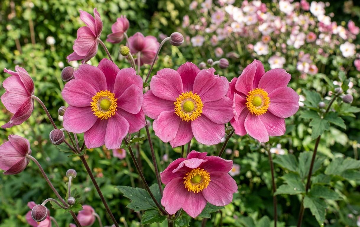Sasanka hupejská 'Alando Rose' - Anemone hupehensis 'Alando Rose'