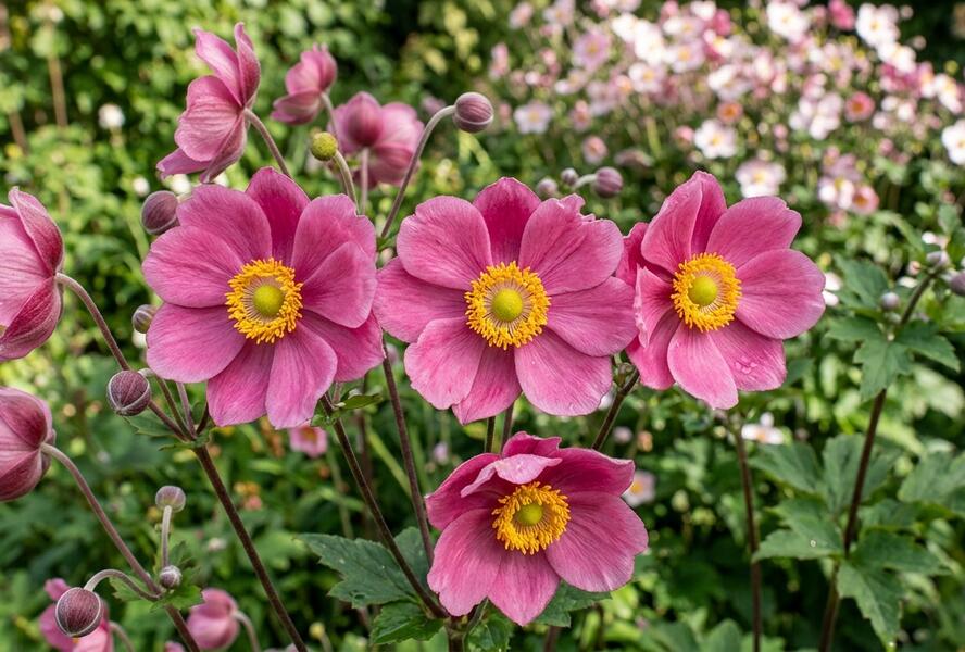Sasanka hupejská 'Alando Rose' - Anemone hupehensis 'Alando Rose'