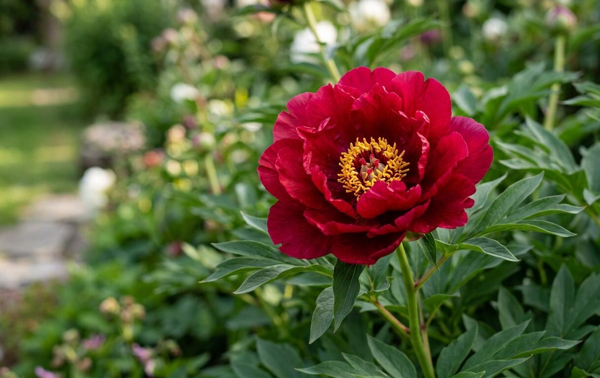Pivoňka Itoh-hybrid 'Sonoma Velvet Rudy' - Paeonia Itoh-hybrid 'Sonoma Velvet Rudy'