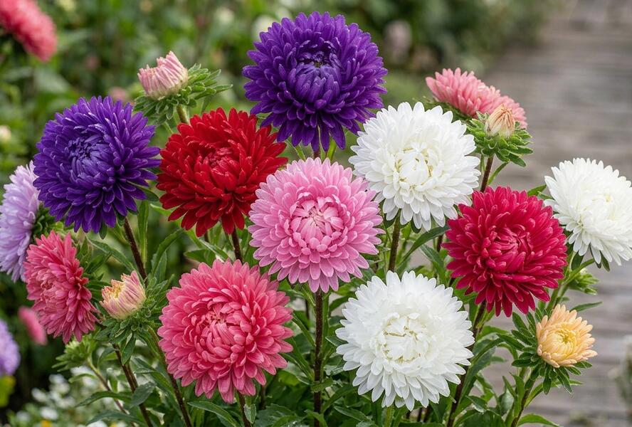 Astra čínská 'Gala Formula Mix' - Callistephus chinensis 'Gala Formula Mix'