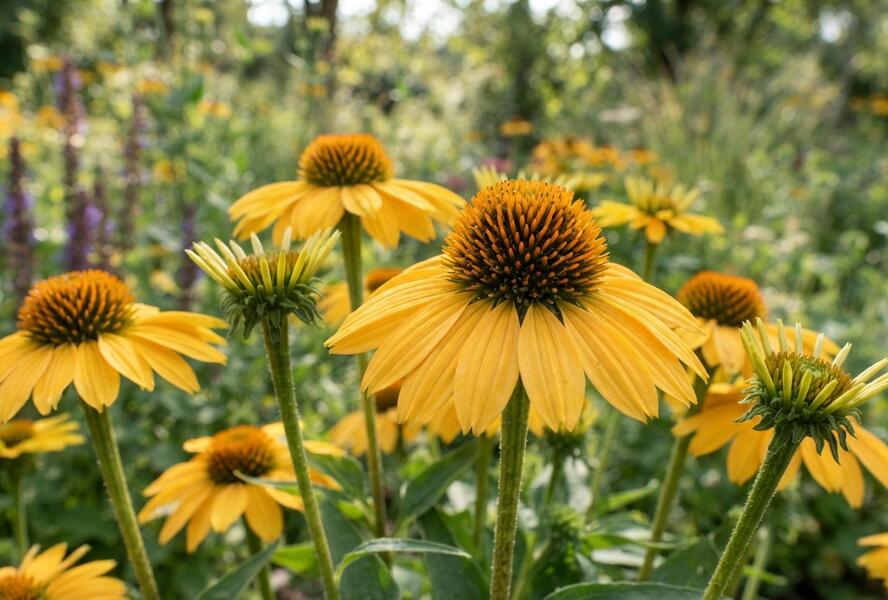 Třapatkovka nachová 'Prairie Blaze Golden Yellow' - Echinacea purpurea 'Prairie Blaze Golden Yellow'